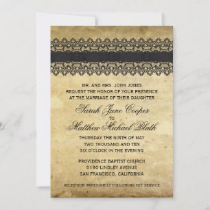 Vintage Hochzeit Einladung