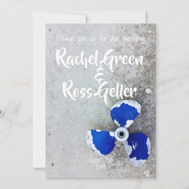 Vintage Hochzeit Einladung (Vorderseite)