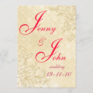 Vintage Hochzeit Einladung