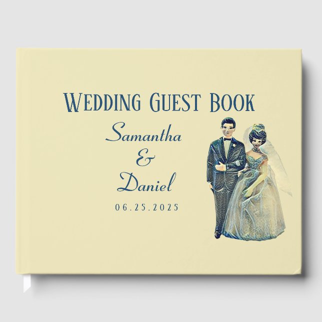 Vintage Hochzeit Gästebuch (Vorderseite)