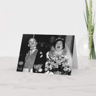 Vintage-Hochzeit - Glückliches Paar Karte