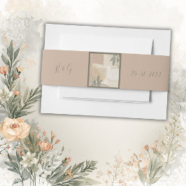 Vintage Hochzeit im bohenhaften Grün Einladungsbanderole