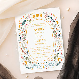 Vintage Hochzeit im Herbst Einladung