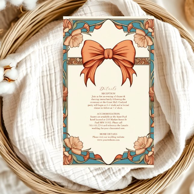 Vintage Hochzeit im Jugendstil Begleitkarte (Von Creator hochgeladen)