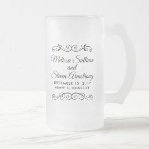 Vintage Hochzeit im klassischen Western-Stil Mattglas Bierglas