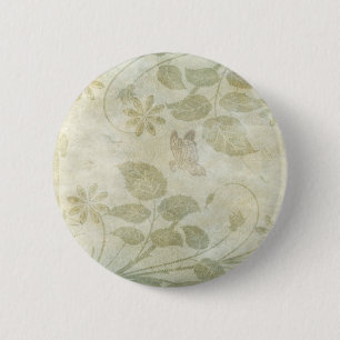 Vintage Hochzeit im Pastell-Blumenstil Button