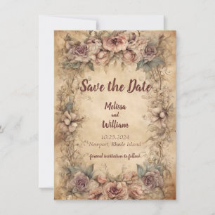 Vintage Hochzeit in Italien Save The Date
