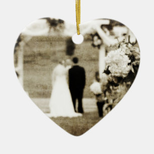 Vintage Hochzeit Keramik Ornament