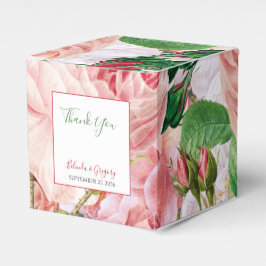 Vintage Hochzeit mit Blumen und Botanischem Rosen Geschenkschachtel