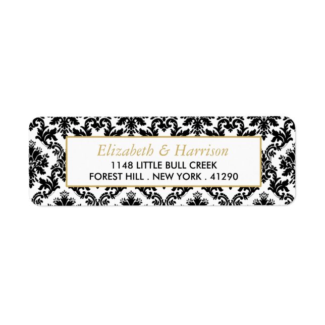 Vintage Hochzeit mit Gold, Schwarz und Weiß (Vorne)