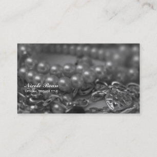 Vintage Hochzeit mit schwarzen und weißen elegante Visitenkarte