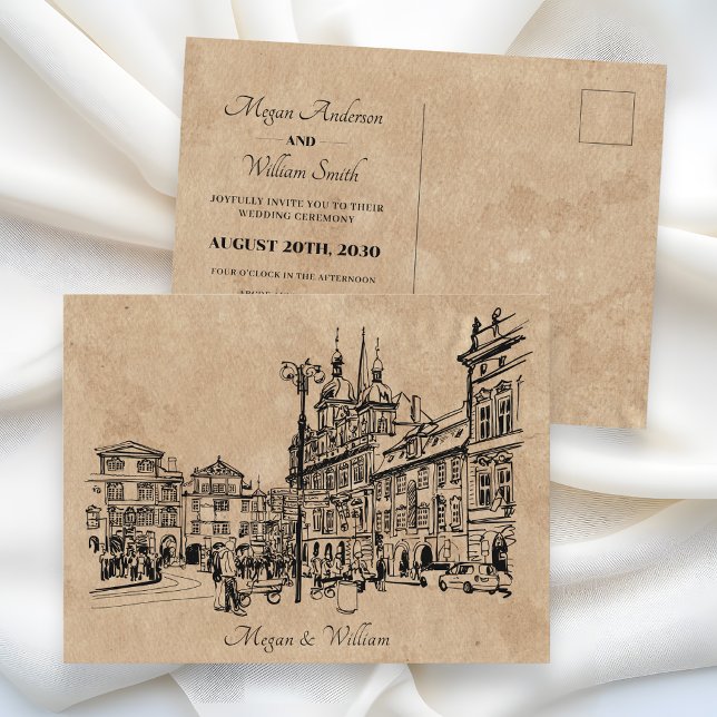 Vintage Hochzeit Postkarte (Von Creator hochgeladen)