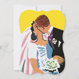 Vintage-Hochzeit, Retro-Braut, Junggesellinnenabsc Einladung