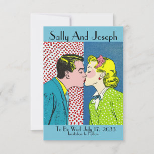 Vintage-Hochzeit - Rettet das Datum, Pop-Art 50er Save The Date
