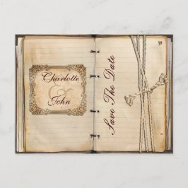 Vintage Hochzeit Save the Date Ankündigungspostkarte