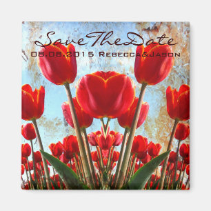 Vintage Hochzeit Save the Date Magnet