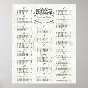 Vintage-Hochzeit Spezielle Veranstaltung Gast Sitz Poster