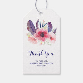 Vintage Hochzeit von Floral Boho Geschenkanhänger