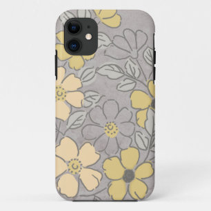 Vintage Hochzeit von Gelb und Grauflora Case-Mate iPhone Hülle