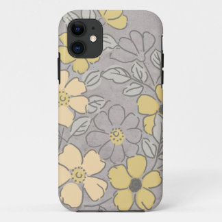 Vintage Hochzeit von Gelb und Grauflora Case-Mate iPhone Hülle