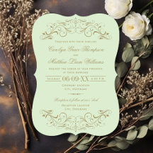 Vintage Hochzeit von Green und Antique Gold Geblüh