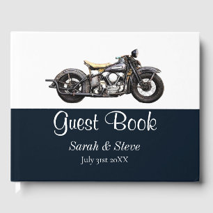 Vintage Hochzeit von Motorrädern Gästebuch