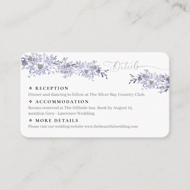 Vintage Hochzeitkarte für Wasserfarben Begleitkarte (Vorderseite)