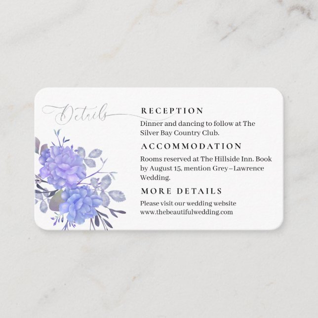 Vintage Hochzeitkarte für Wasserfarben Begleitkarte (Vorderseite)