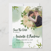 Vintage-Hochzeits-Blumen-Save-the-Date-Karte