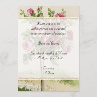 Vintage Hochzeits-Einladung Einladung