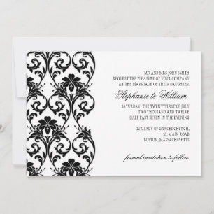 Vintage-Hochzeitseinladung mit schwarzer Spitze Einladung