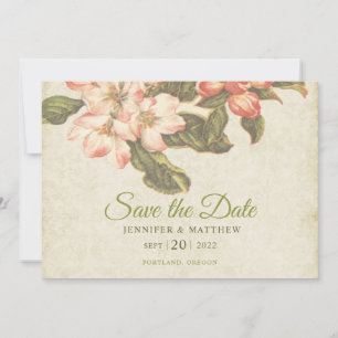 Vintage-Hochzeitseinladungskarte mit Apfelblüten-M
