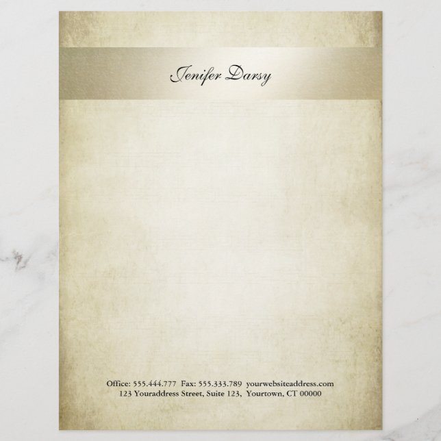 Vintage Hochzeitsfeier Imitate Goldstreifen Briefkopf (Vorderseite)