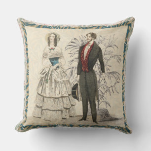Vintage- Hochzeitsillustration aus dem viktorianis Kissen