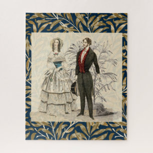 Vintage- Hochzeitsillustration aus dem viktorianis Puzzle