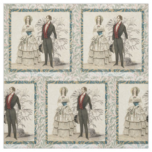 Vintage- Hochzeitsillustration aus dem viktorianis Stoff