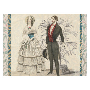 Vintage- Hochzeitsillustration aus dem viktorianis Tischdecke