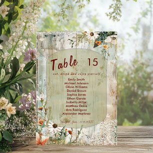 Vintage Hochzeitskarte für Lace & Daisies Einladung