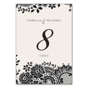 Vintage Hochzeitskarte Tischnummer