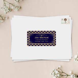 Vintage Hochzeitskollektion Art Déco Gatsby von 19 Adressaufkleber