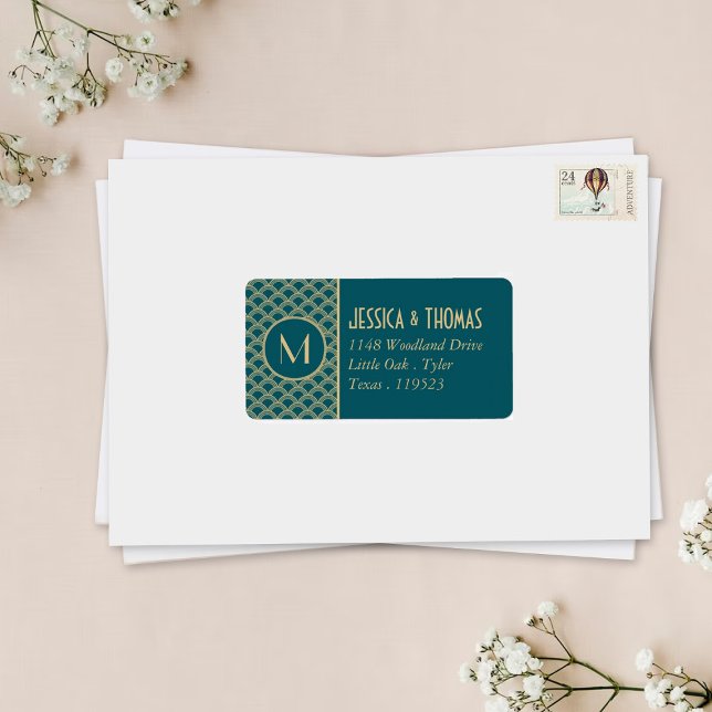 Vintage Hochzeitskollektion Art Déco Gatsby von 19 Adressaufkleber (Von Creator hochgeladen)