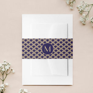 Vintage Hochzeitskollektion Art Déco Gatsby von 19 Einladungsbanderole