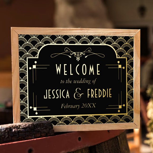 Vintage Hochzeitskollektion Art Déco Gatsby von 19 Foliendrucke (Von Creator hochgeladen)