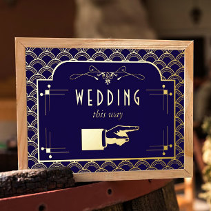 Vintage Hochzeitskollektion Art Déco Gatsby von 19 Foliendrucke