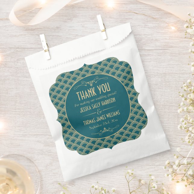 Vintage Hochzeitskollektion Art Déco Gatsby von 19 Geschenktütchen (Ausgeschnitten)