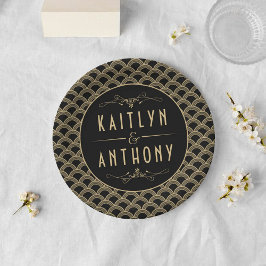 Vintage Hochzeitskollektion Art Déco Gatsby von 19 Pappteller