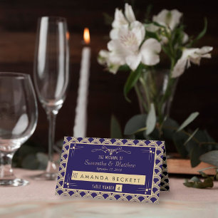 Vintage Hochzeitskollektion Art Déco Gatsby von 19 Platzkarte