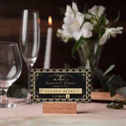 Vintage Hochzeitskollektion Art Déco Gatsby von 19 Platzkarte