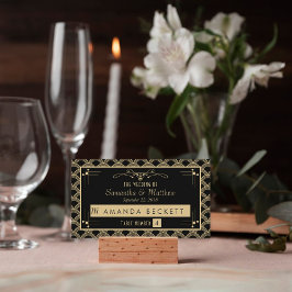 Vintage Hochzeitskollektion Art Déco Gatsby von 19 Platzkarte