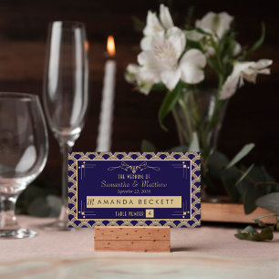 Vintage Hochzeitskollektion Art Déco Gatsby von 19 Platzkarte